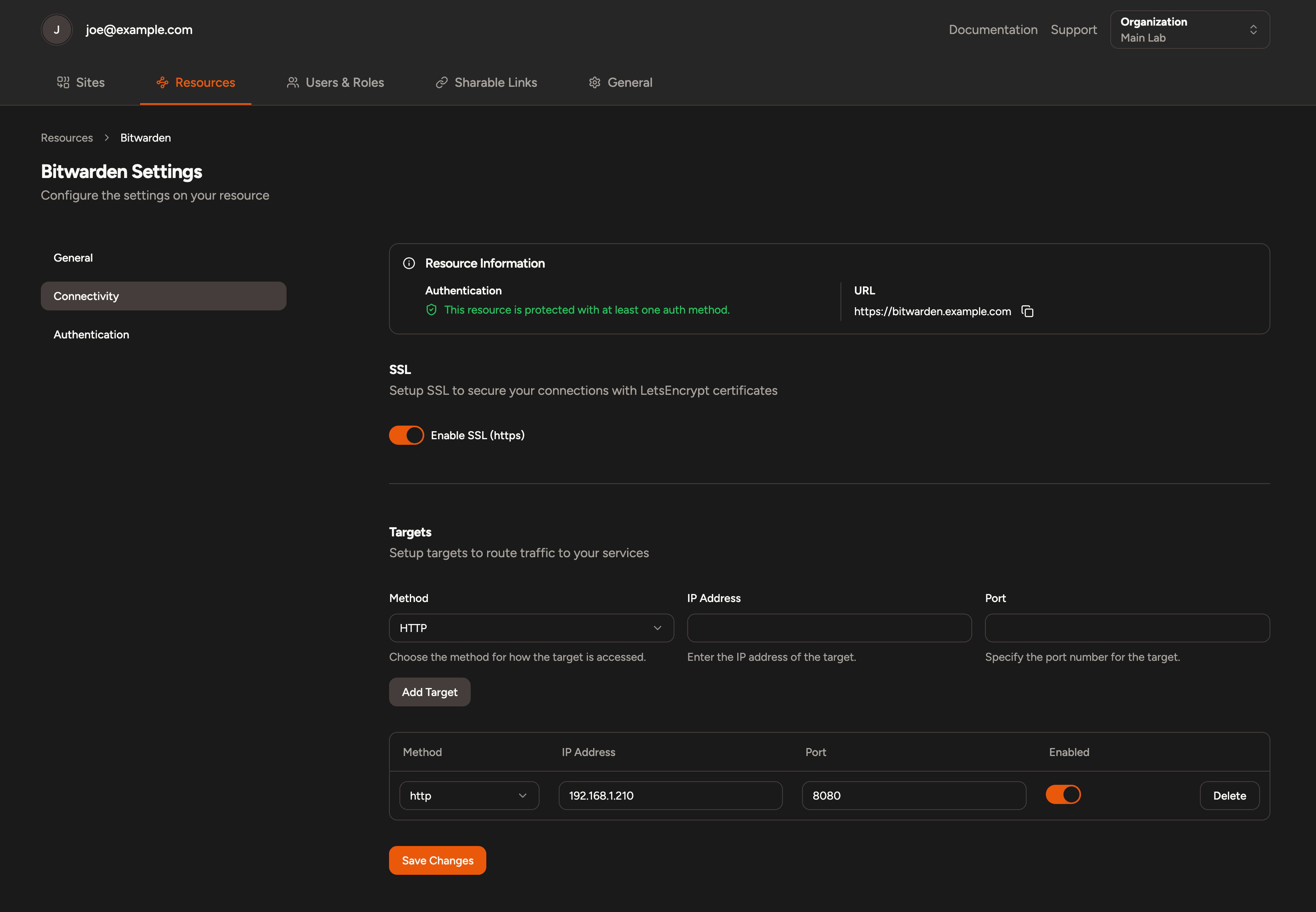Connectivity Example