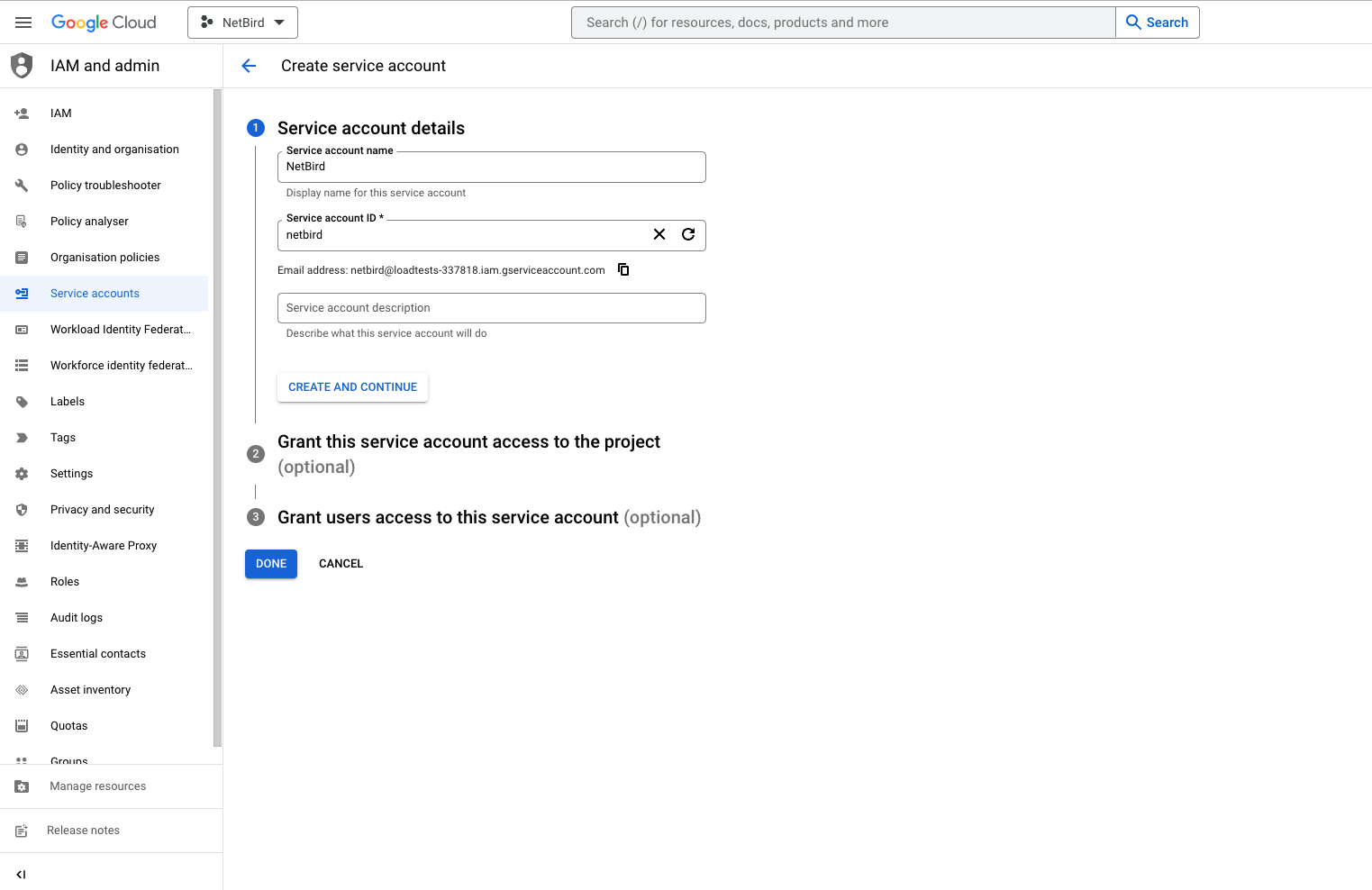 service-account-create