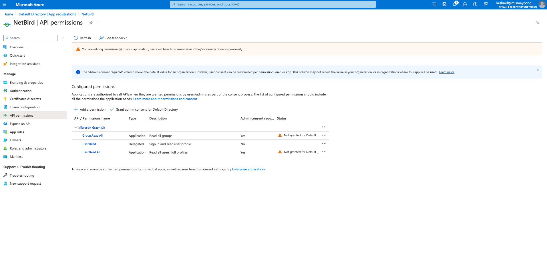 azure-openid-permissions